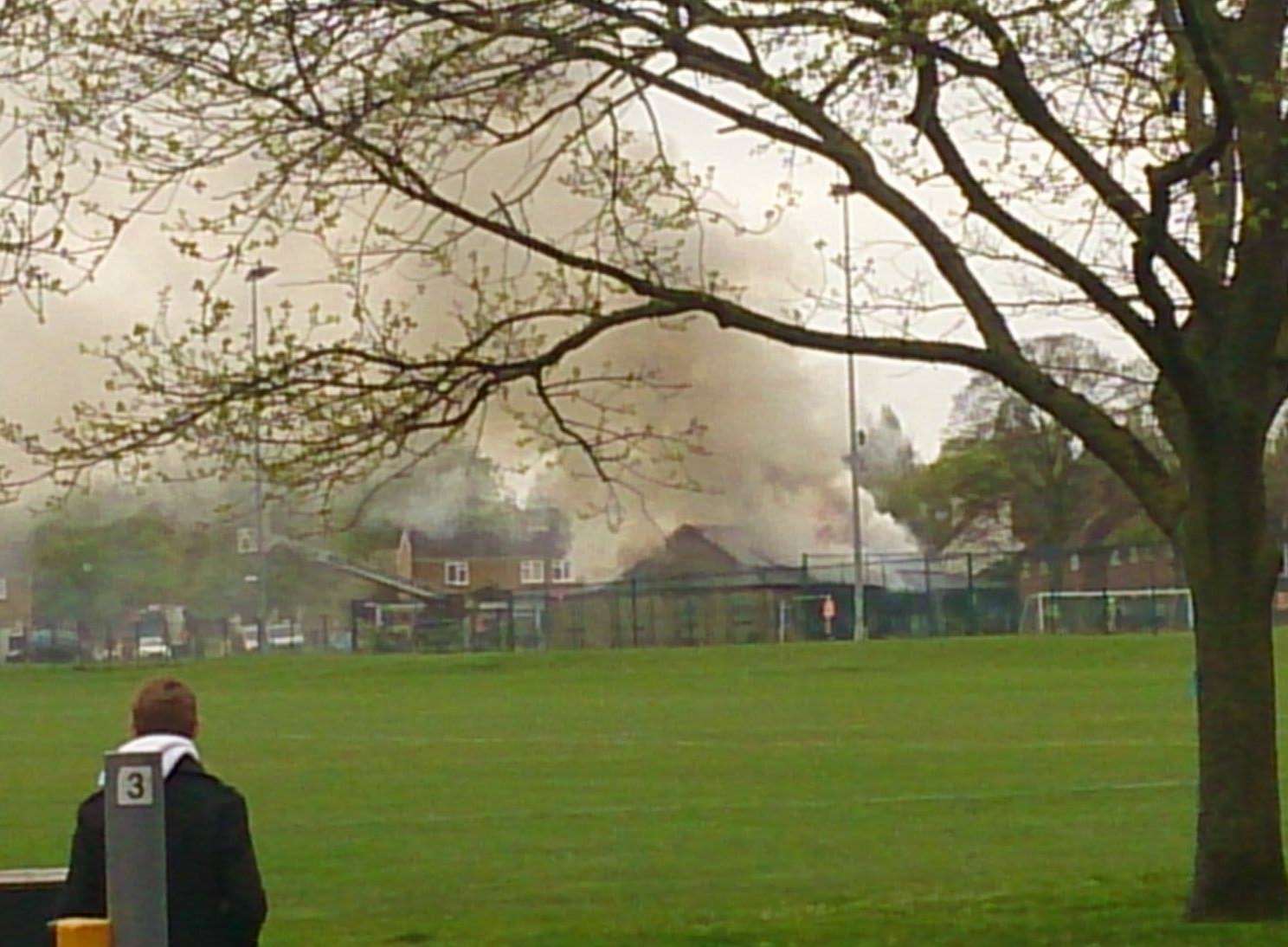 Smoke from the blaze can be seen across Gillingham