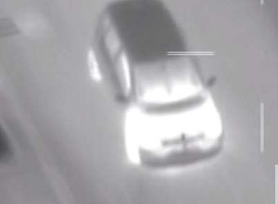 The car was caught on the police helicopter's camera. Picture: Kent Police