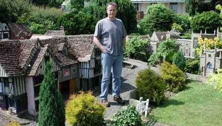 Ken Wake at the model village which is about to face the bulldozer