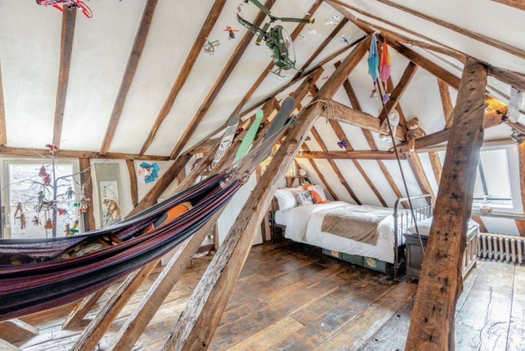 This attic bedroom is on Errol House's fifth floor. Picture: Strutt & Parker