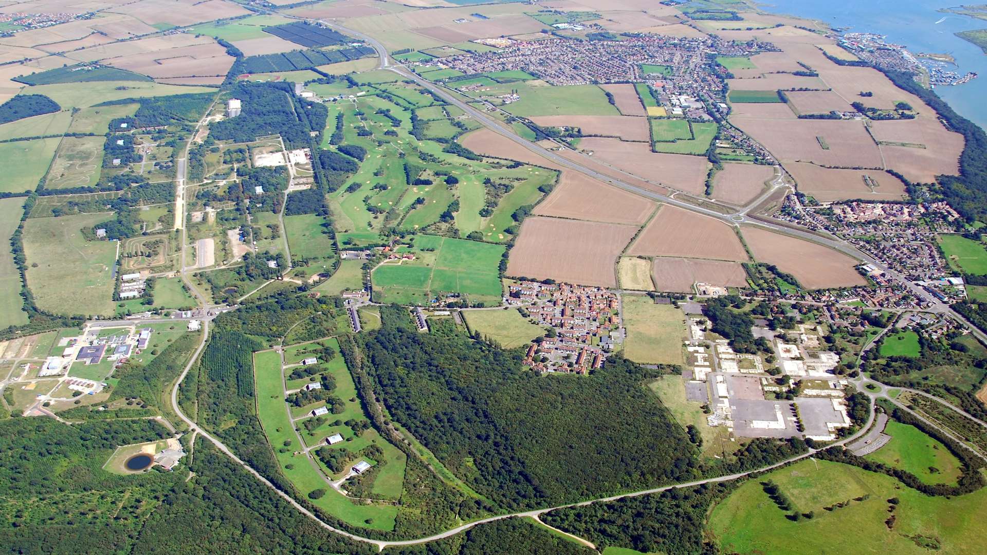 Aerial view of Chattenden and the Hoo Peninsula