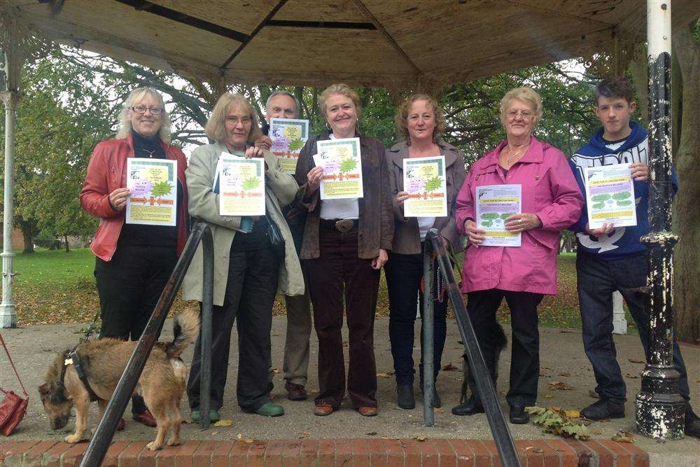 South Thanet MP Laura Sandys with the Friends of Ellington Park drumming up support for votes in the Peoples Millions in the group's efforts to create a wildlife garden