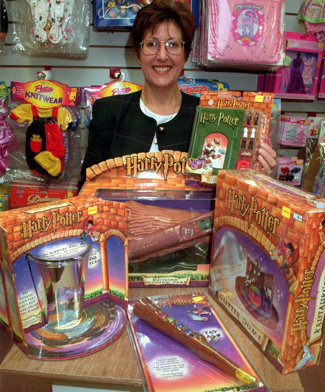 Inside Nasons department store in Canterbury in 2001 - where the most popular items were Harry Potter toys