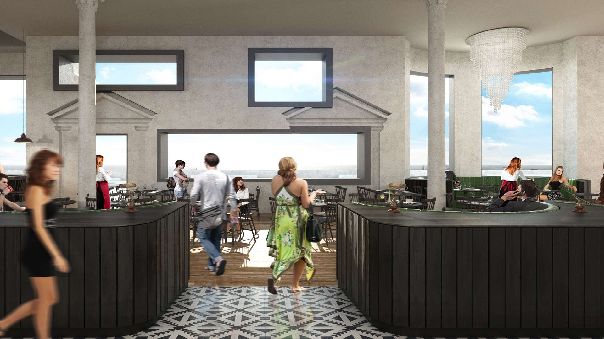 An interior shot of what is proposed at the West Cliff Hall in Ramsgate