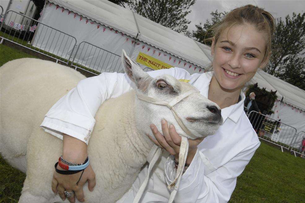 Ella Woodcock with sheep Roxanna at last year's Kent County Show