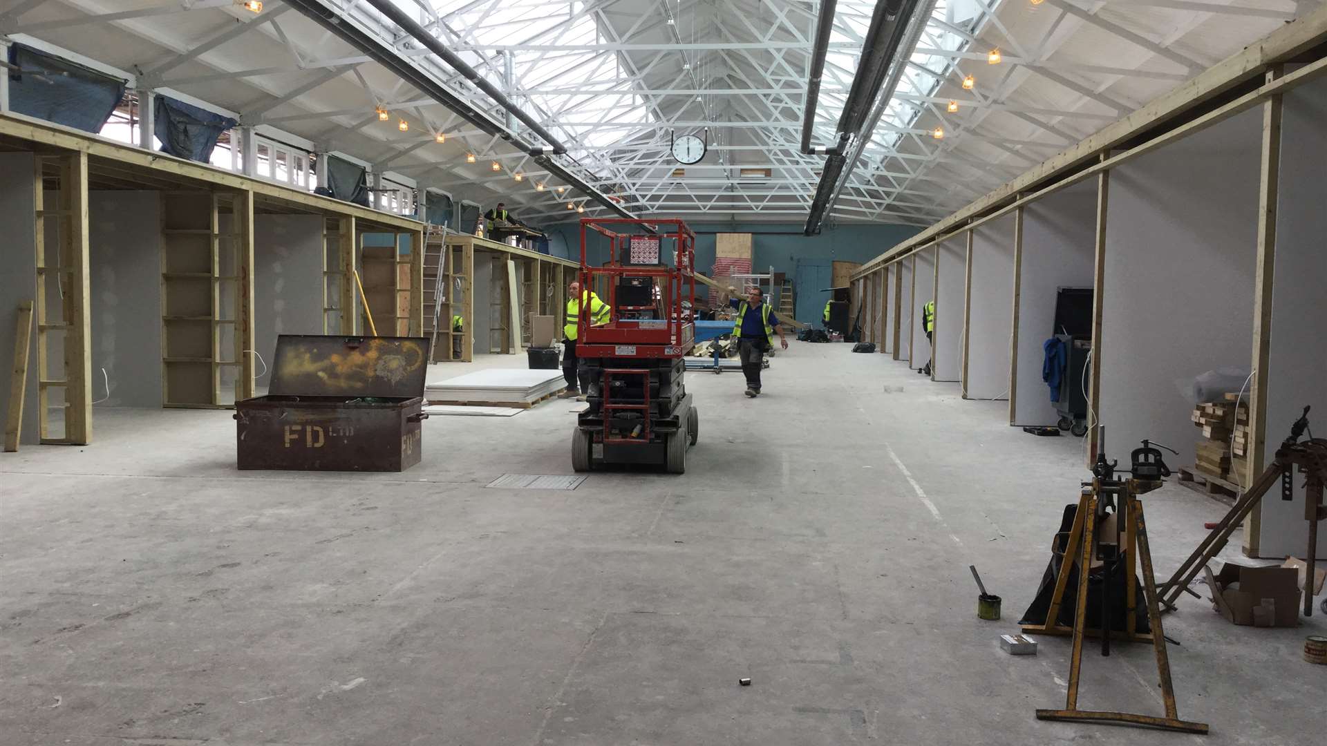 Work on the refurbished market hall is nearly complete