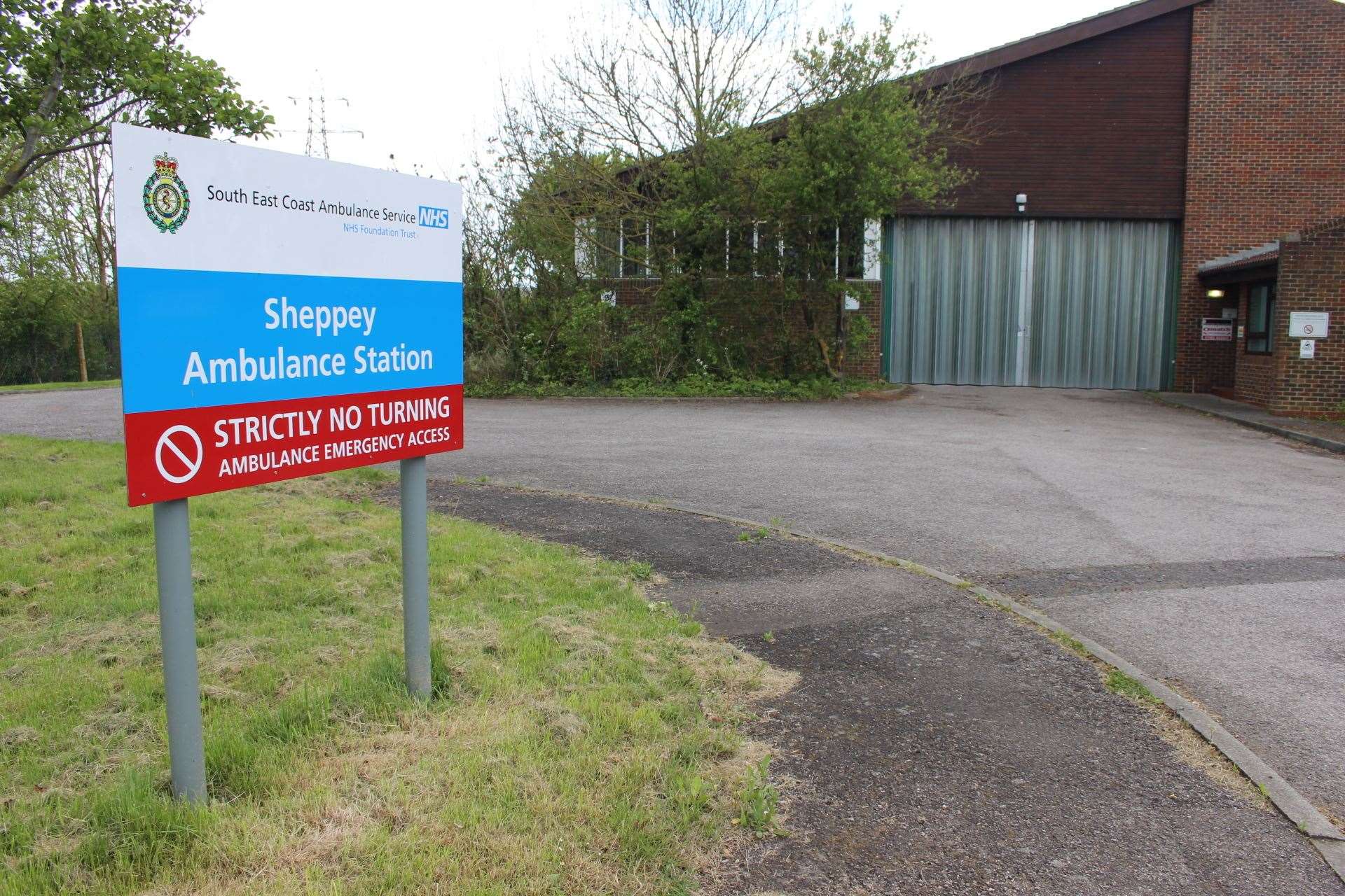 Before the makeover - Sheppey ambulance station at Queenborough Corner