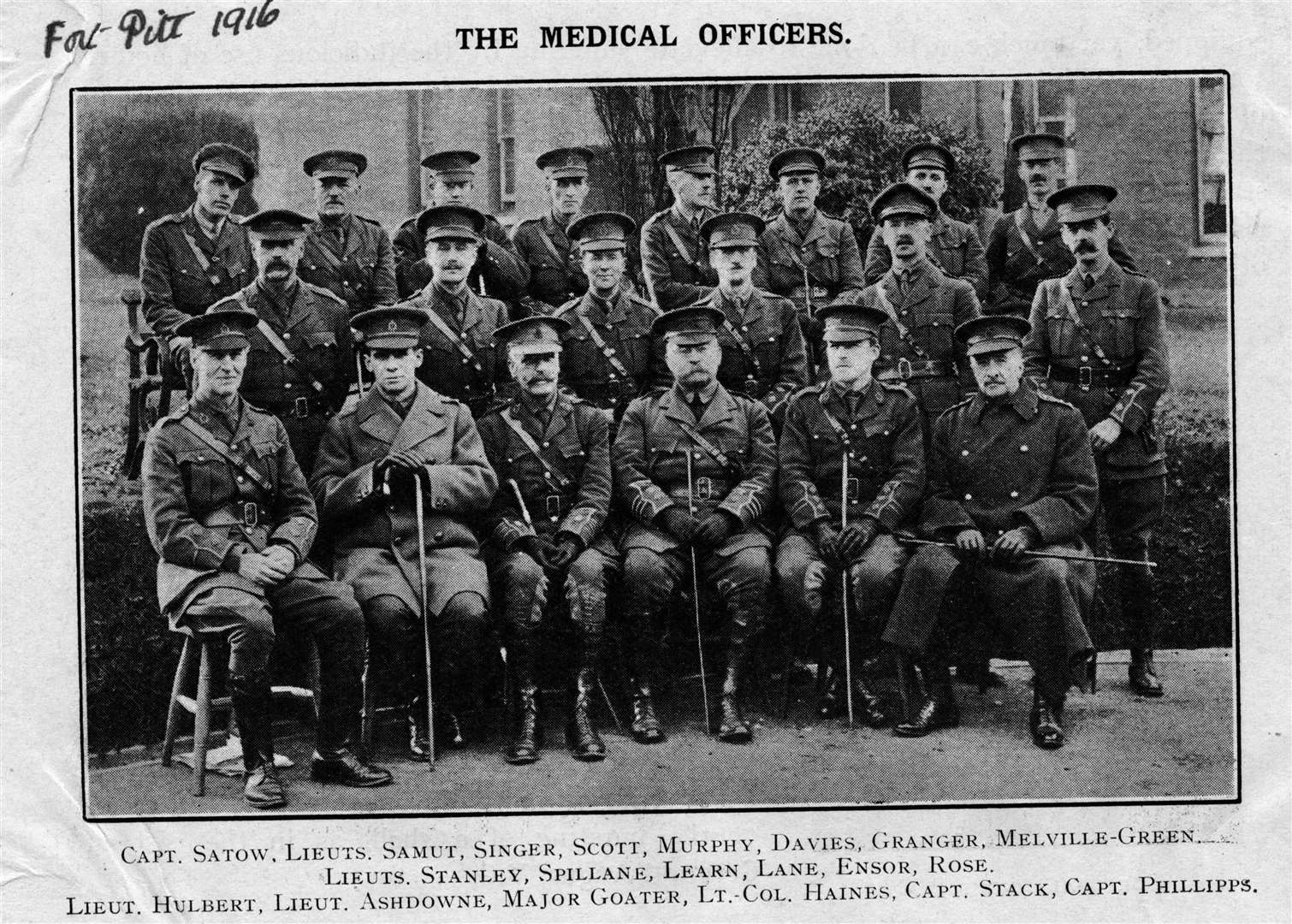 The medical team at Fort Pitt Military Hospital Photo: Medway Archives and Local Studies Centre/ Cindy O Halloran
