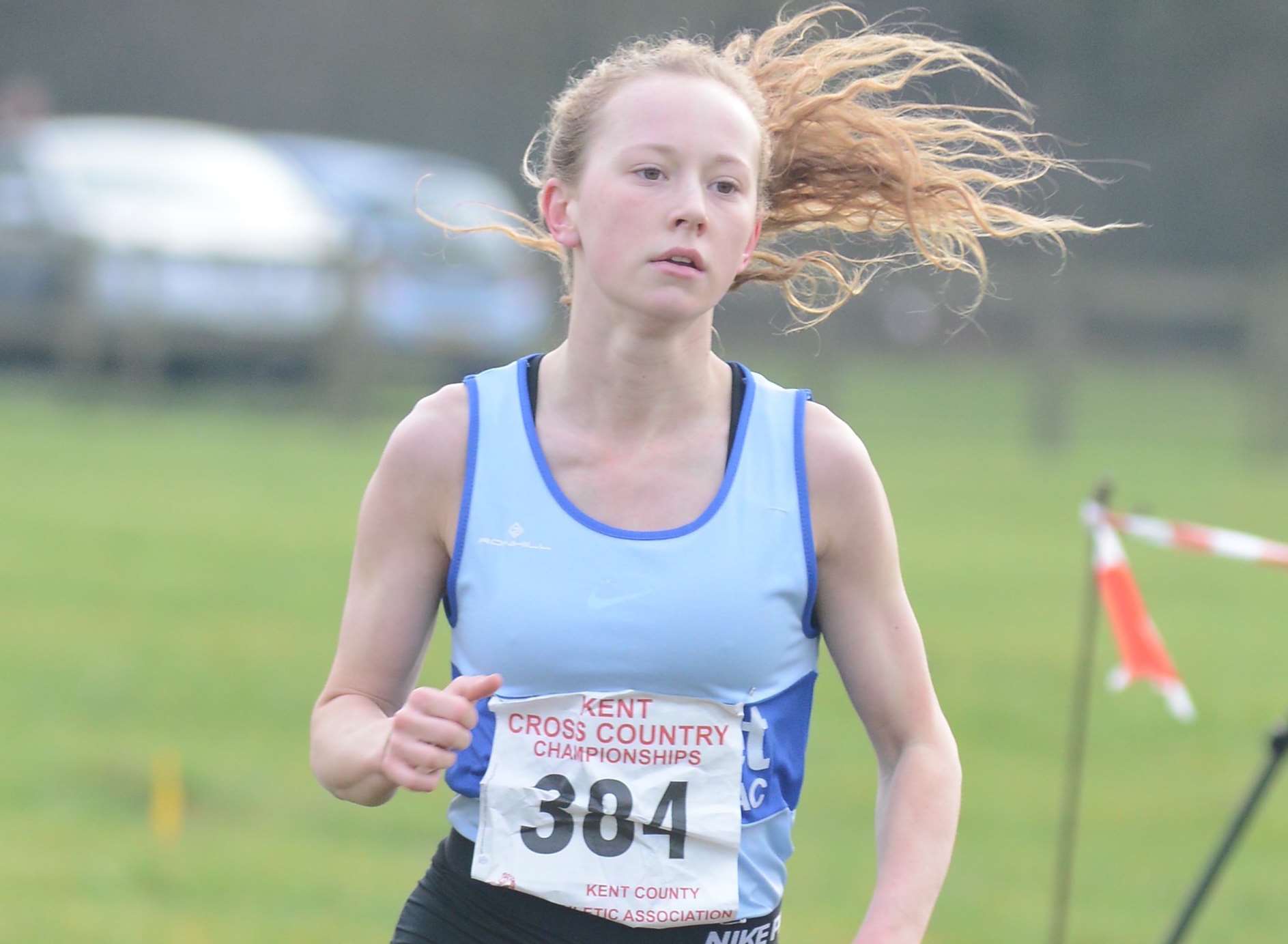 Thanet Road Runners' Beth Williams makes strides on her way to under-17 girls' glory Picture: Gary Browne