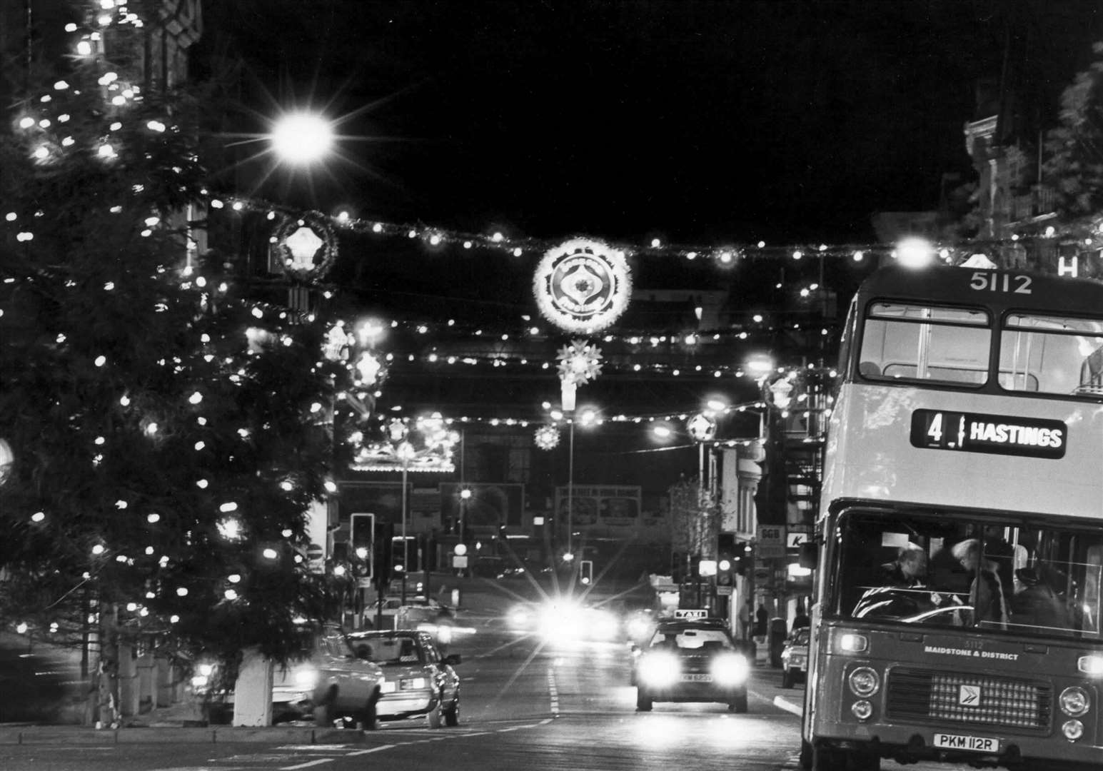 Maidstone's Christmas Lights in 1984