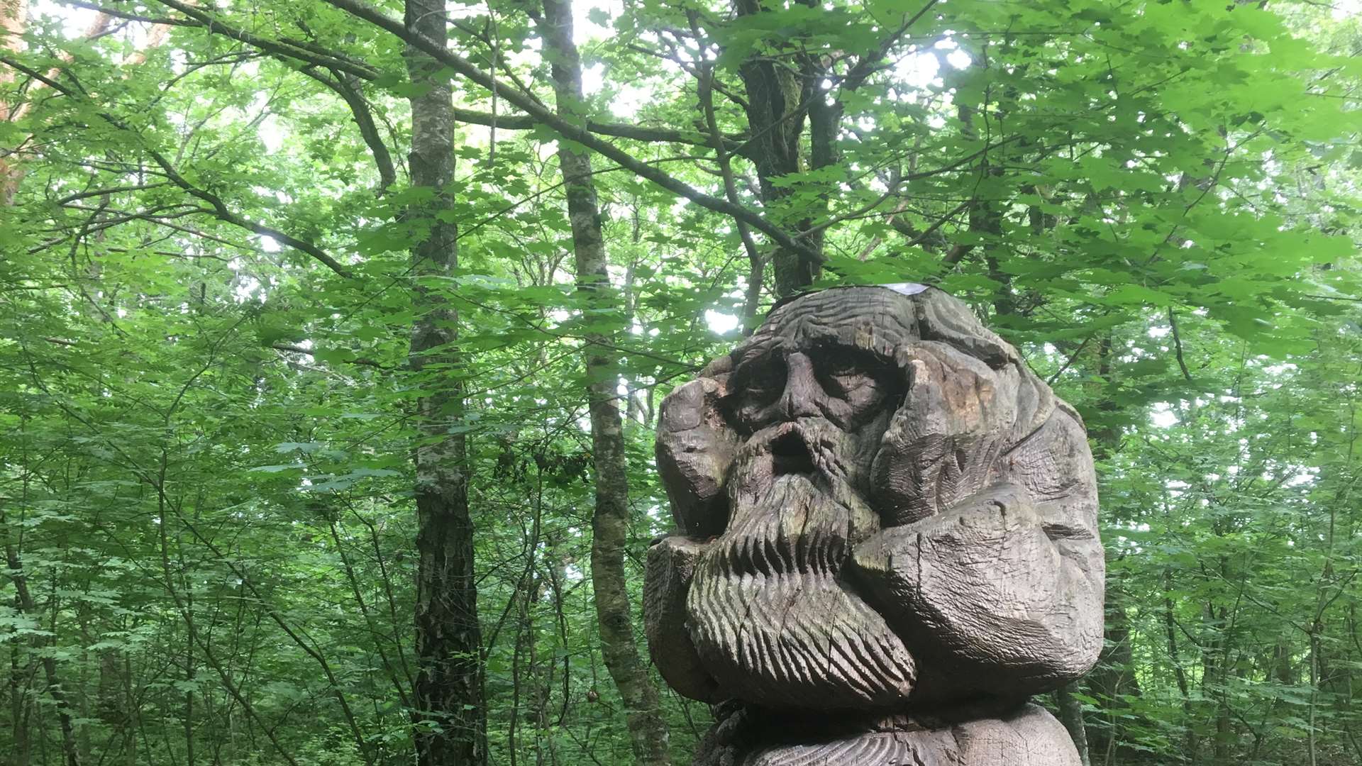 A wood carving on the Hill of Witches, Curonian Spit, Lithuania. Picture: Ed McConnell