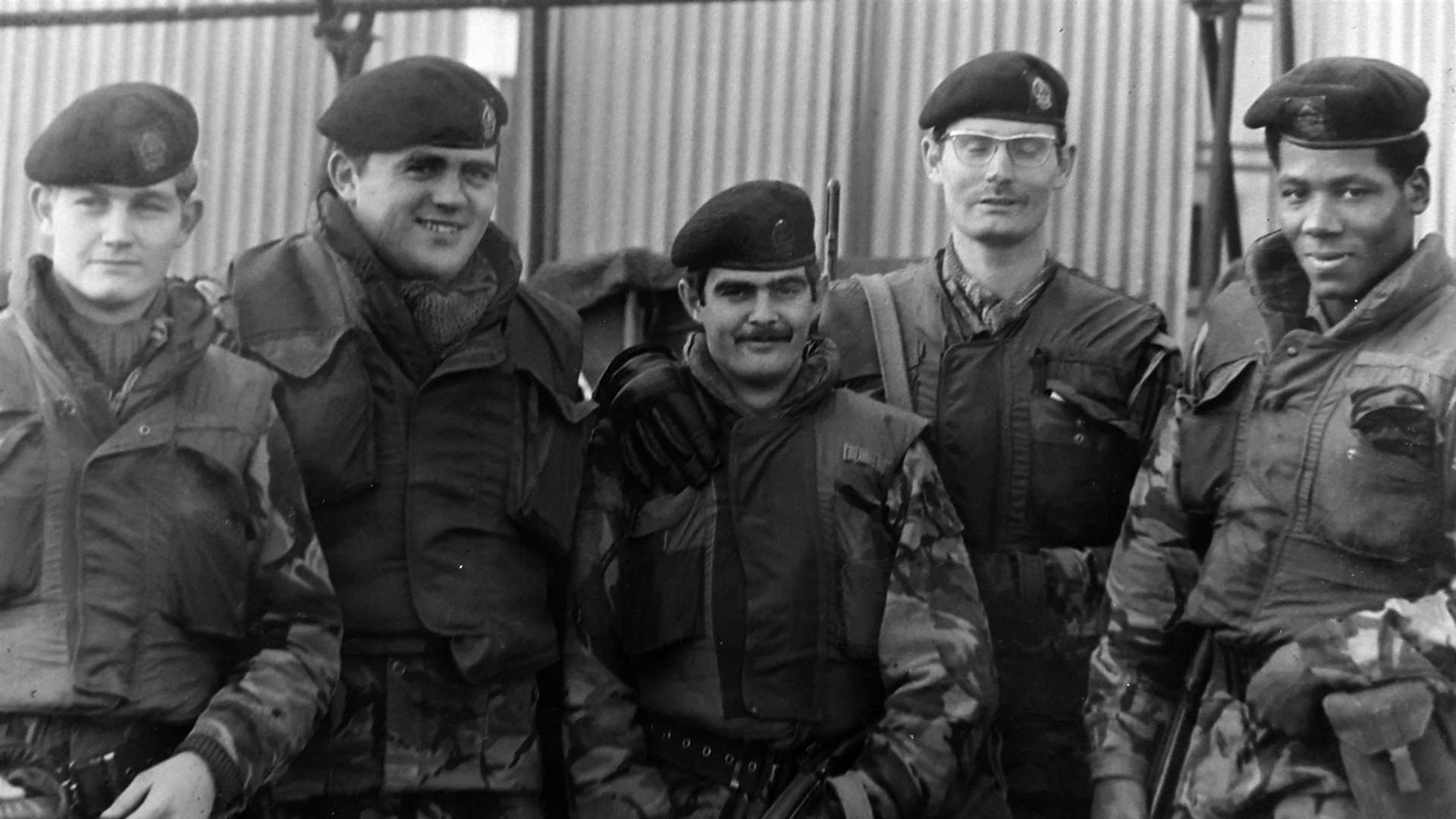 James 'Blue' Cooper (second from right) with fellow Vipers in Northern Ireland
