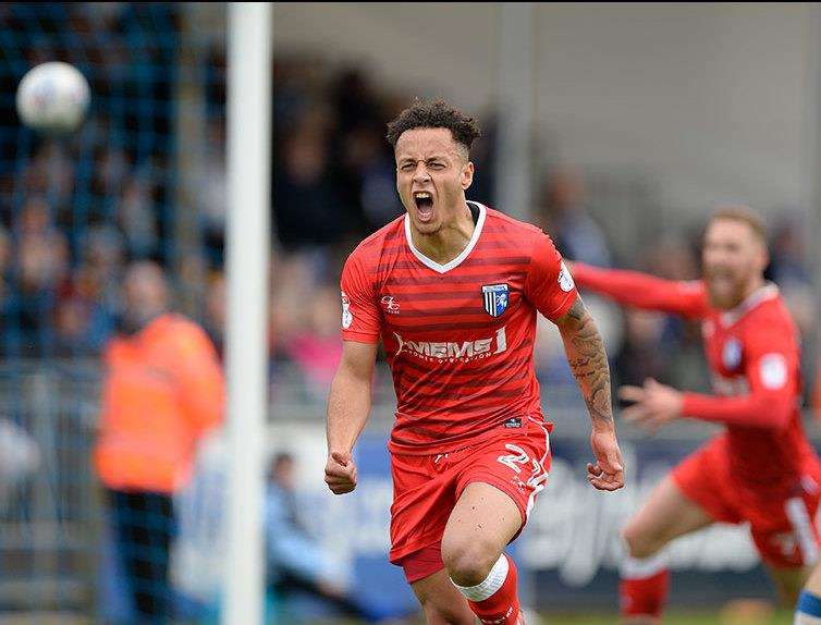 Elliott List celebrates scoring for the Gills Picture: Ady Kerry