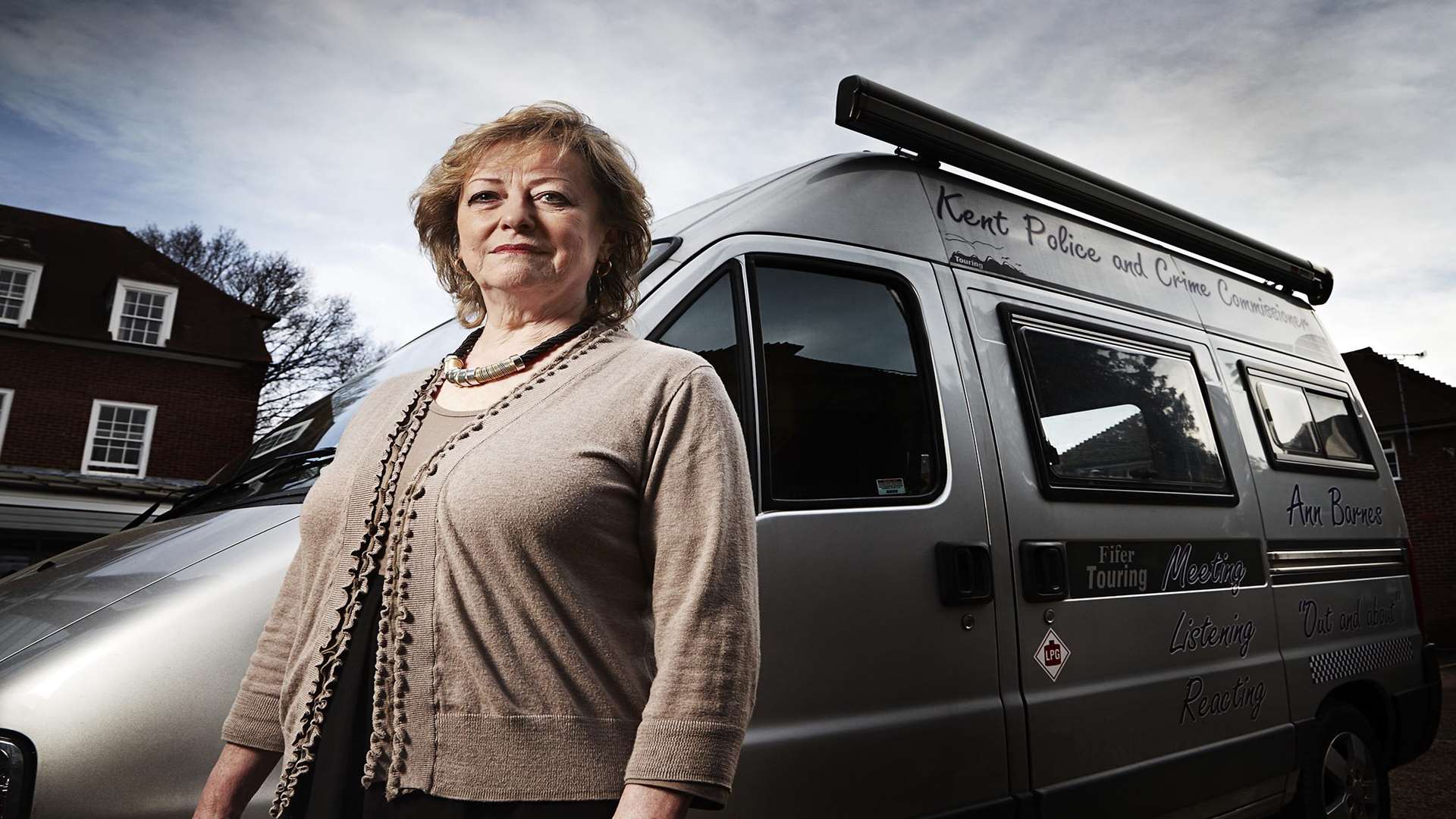 Ann Barnes outside the converted motorhome she uses to travel to events across Kent. Picture: Channel 4/Richard Ansett