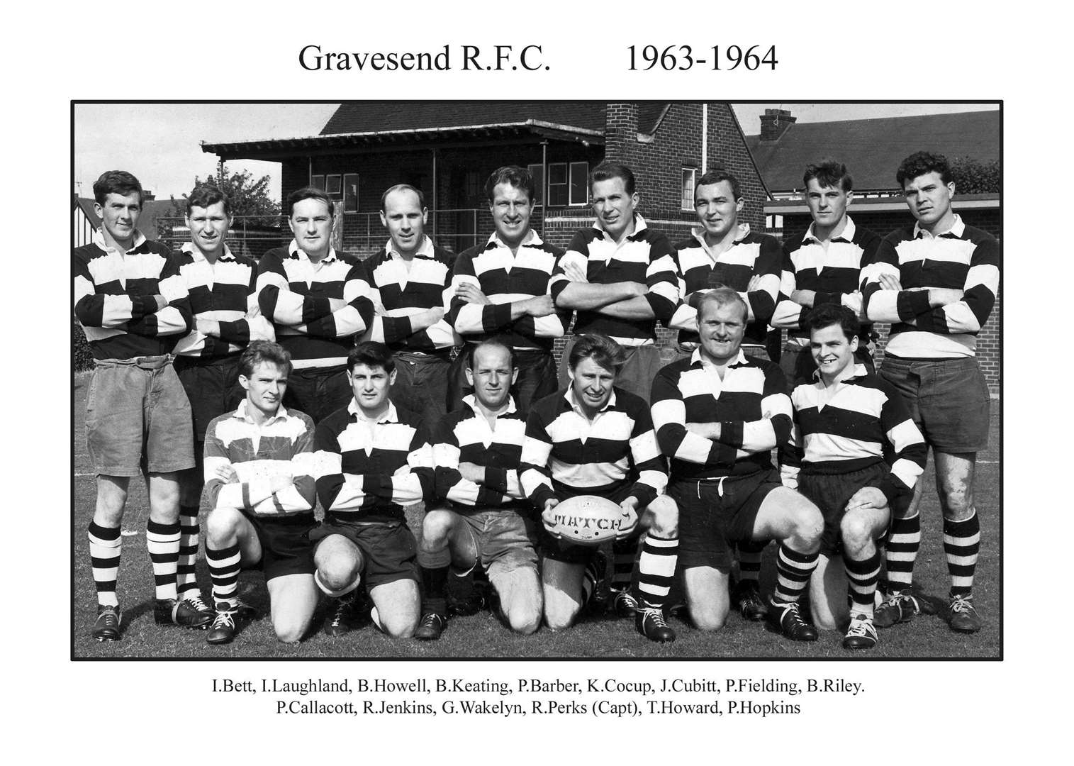 The Gravesend Rugby Football Club team 1963/64. Peter Barber pictured second row, centre (6656325)