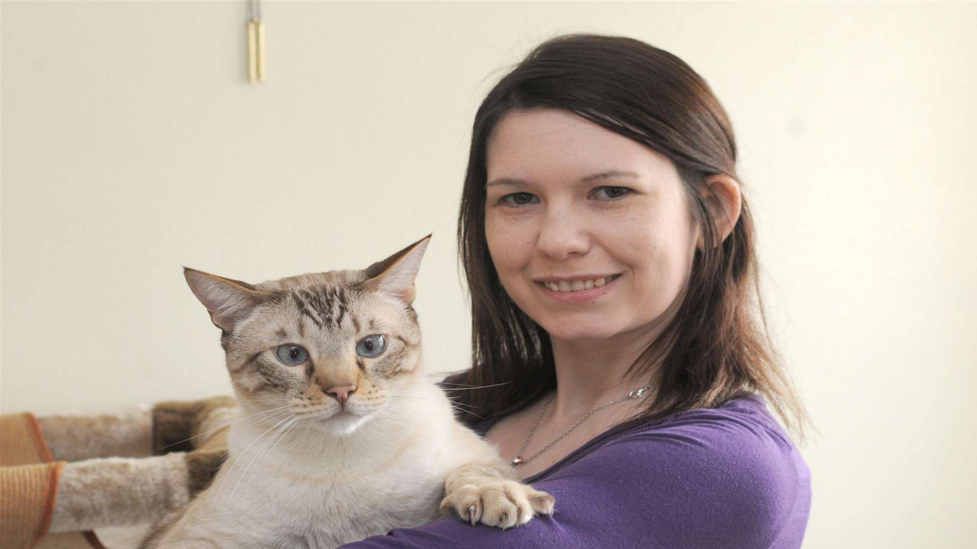 Jo Mumford with her cat called Magick