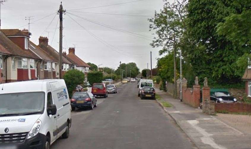 The sinkhole has opened up in Stanley Road, Broadstairs. Picture: Google Street View