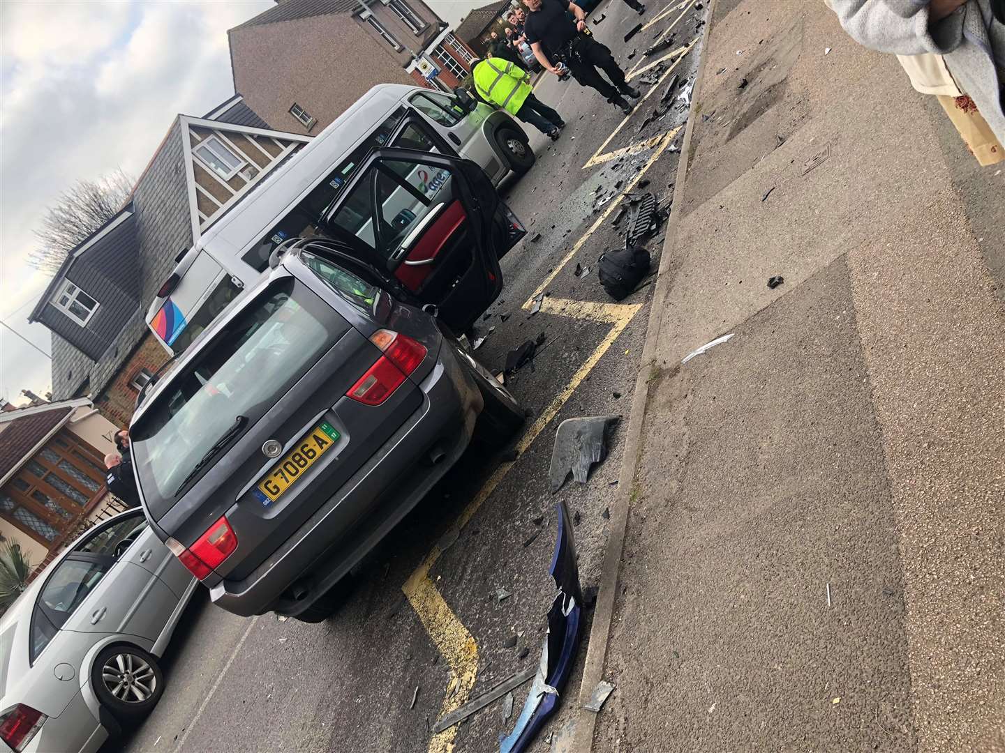 The scene of the crash in Woodlands Road in Gillingham (1268451)