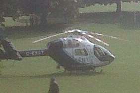 An air ambulance landed in nearby Dane Park. Picture: Doug Knight