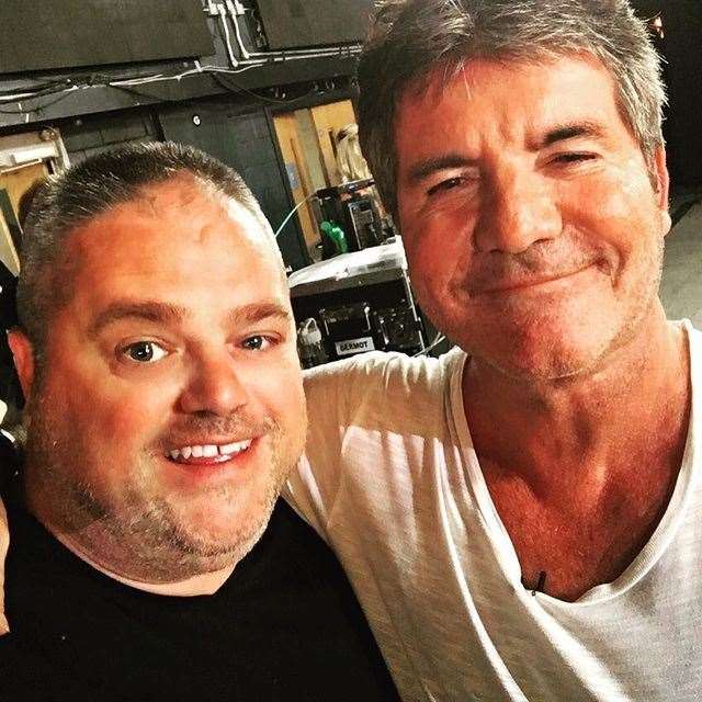James with Simon Cowell. Picture: James Lewis