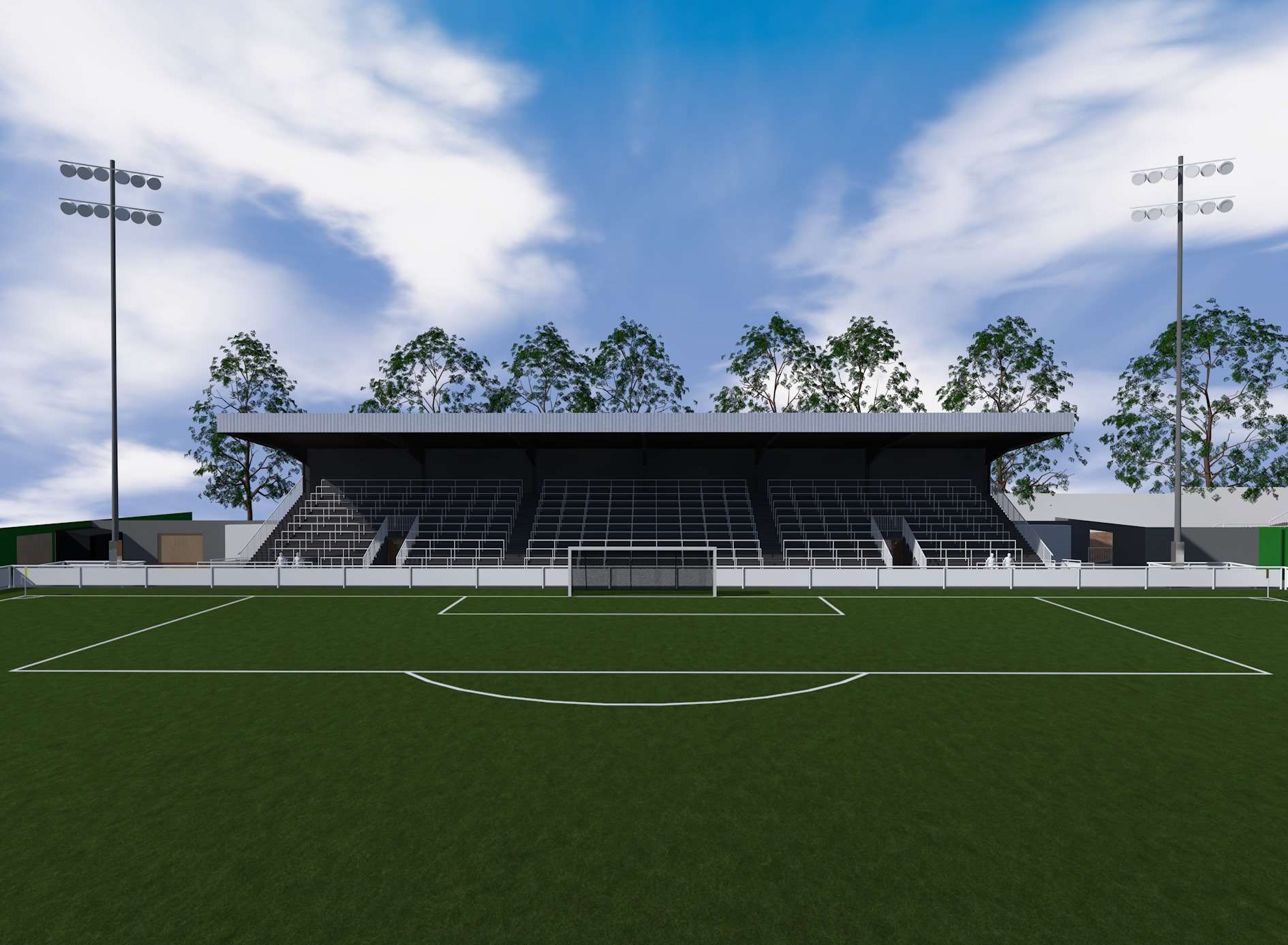 The new stand at the Gallagher Stadium