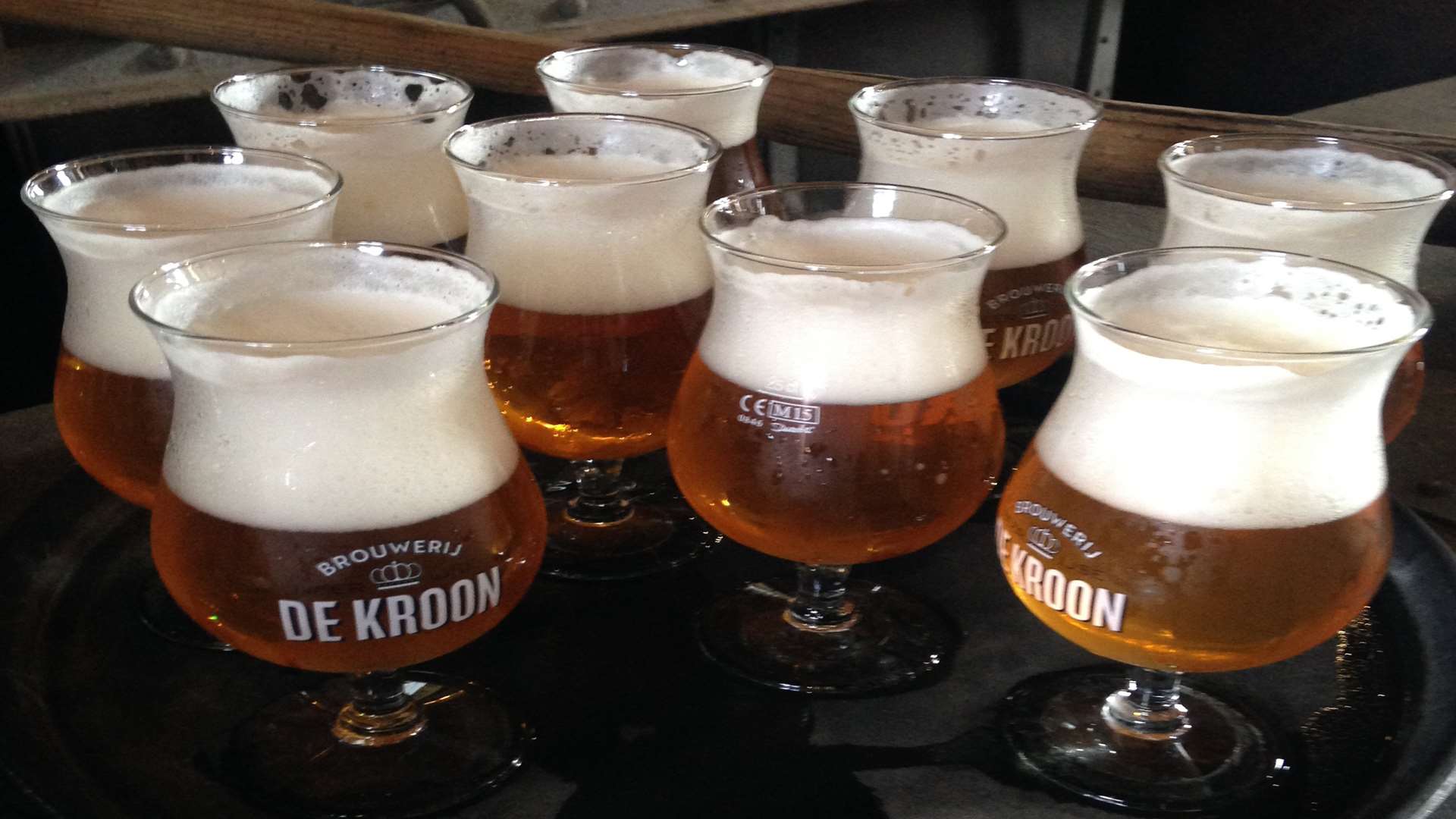Fancy a pint? 'Professor of Beer' Freddy Delvaux, serves his favourite beer made at the De Kroon Brewery