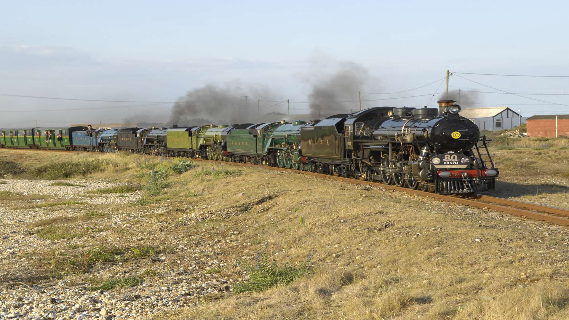 A train on the Dungeness, Romney, Hythe and Dymchurch Railway. Picture : Gary Browne