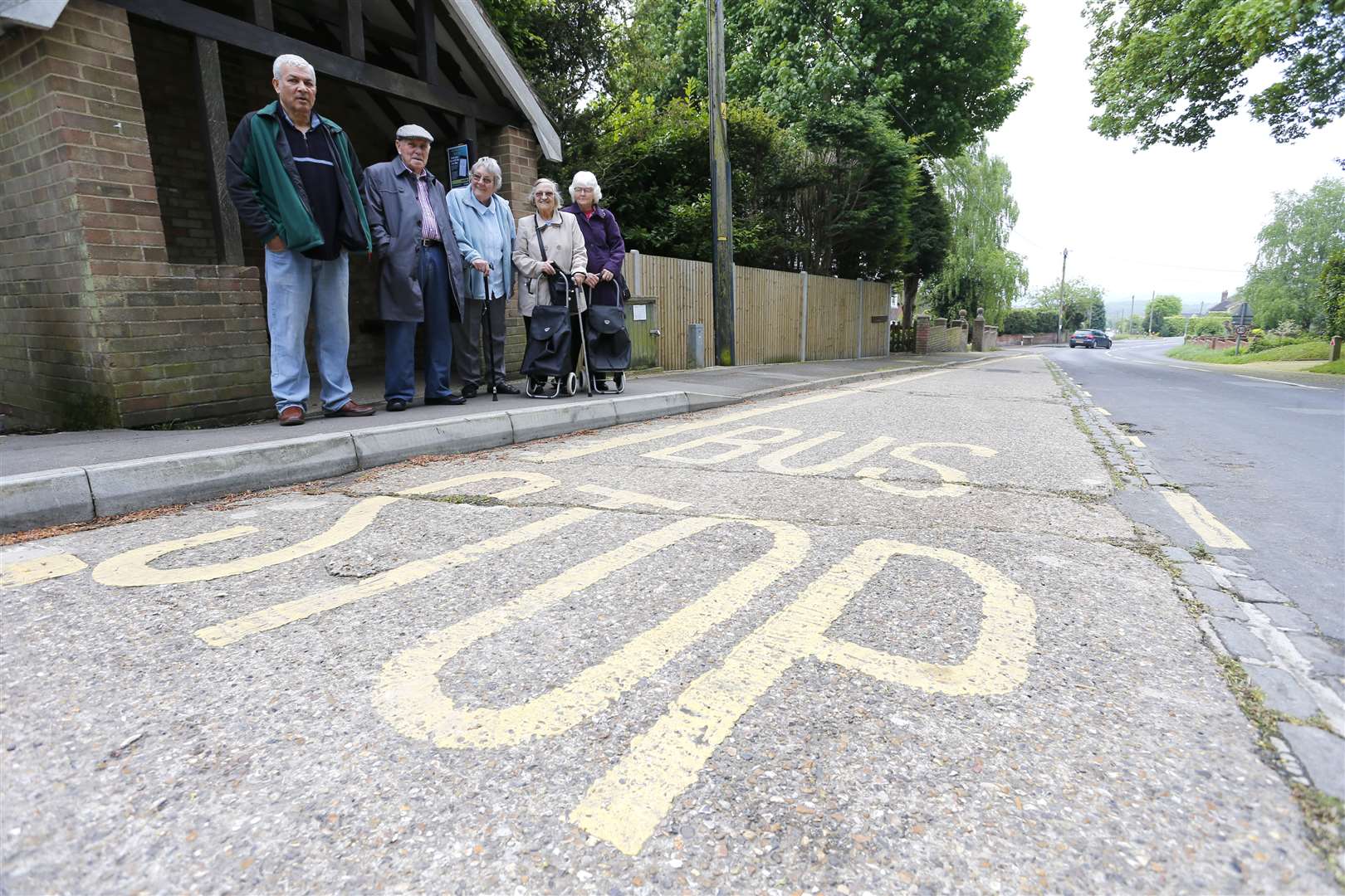 Bus users in Detling unhappy that the bus service to and from the village is about to be cut