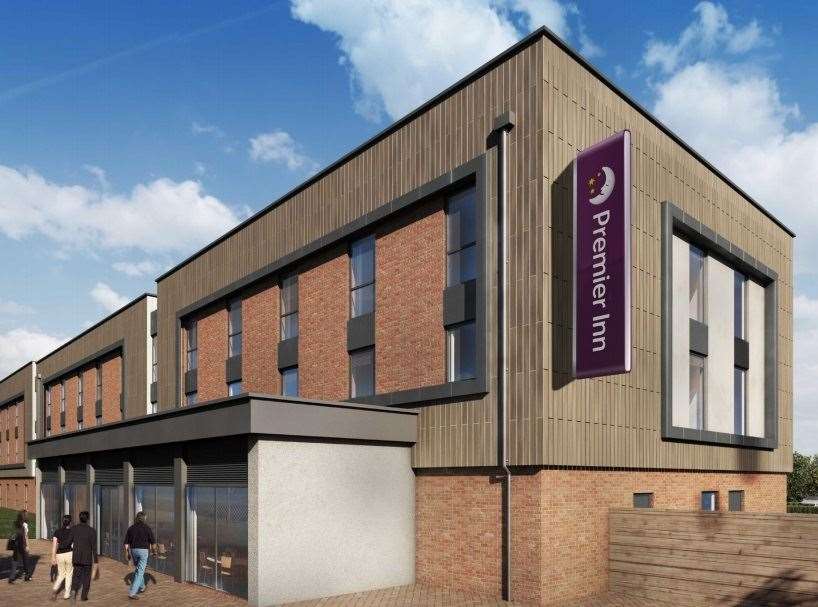A new CGI of the yet-to-be built Premier Inn at Faversham