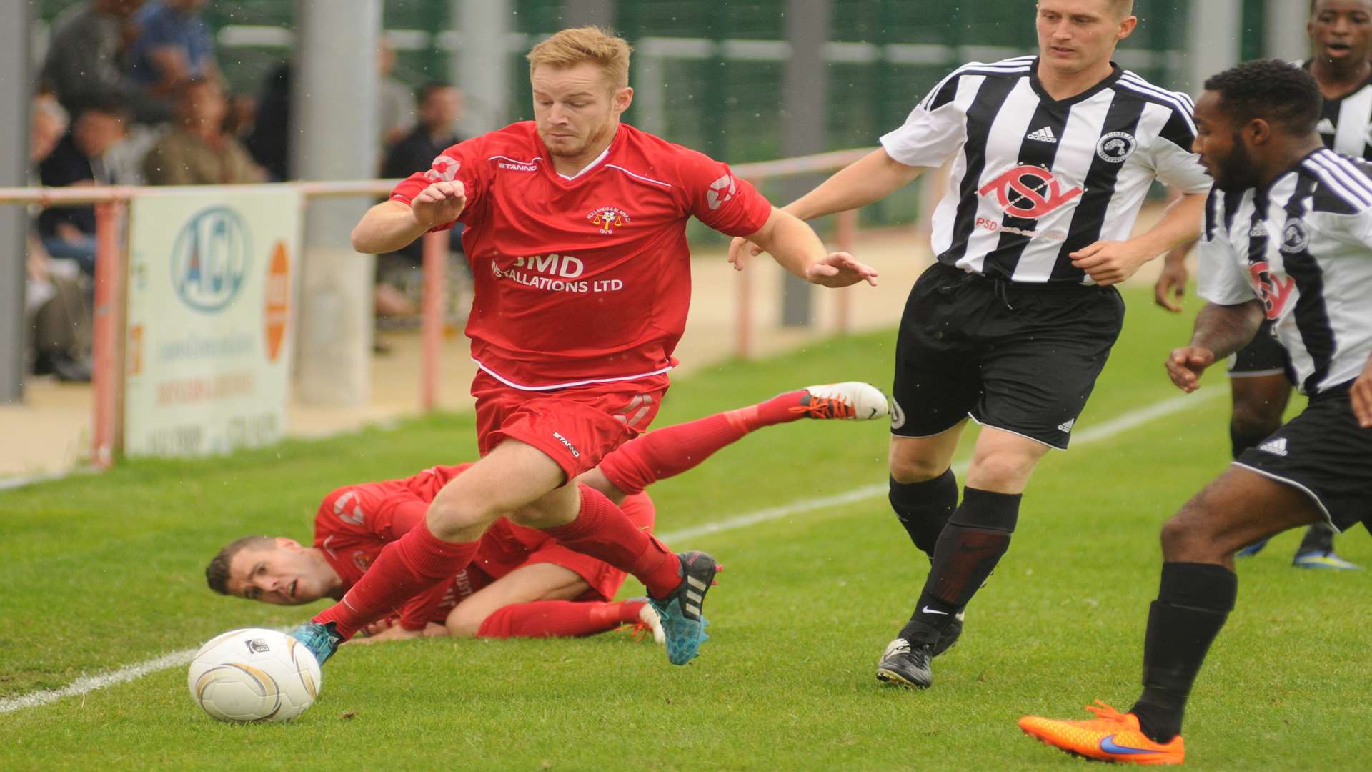 Sam Welch (left) has joined Hythe Town from Hollands & Blair Picture: Steve Crispe
