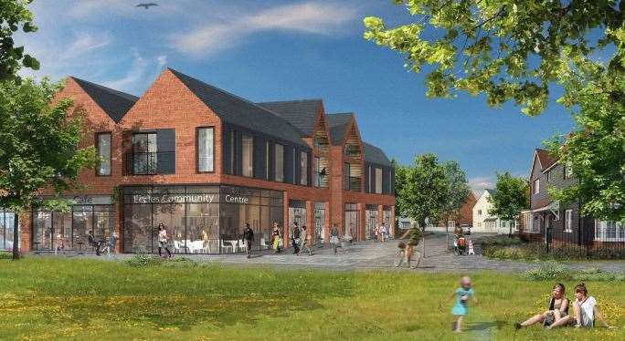 A CGI of how the new Bushey Wood homes would look near Eccles