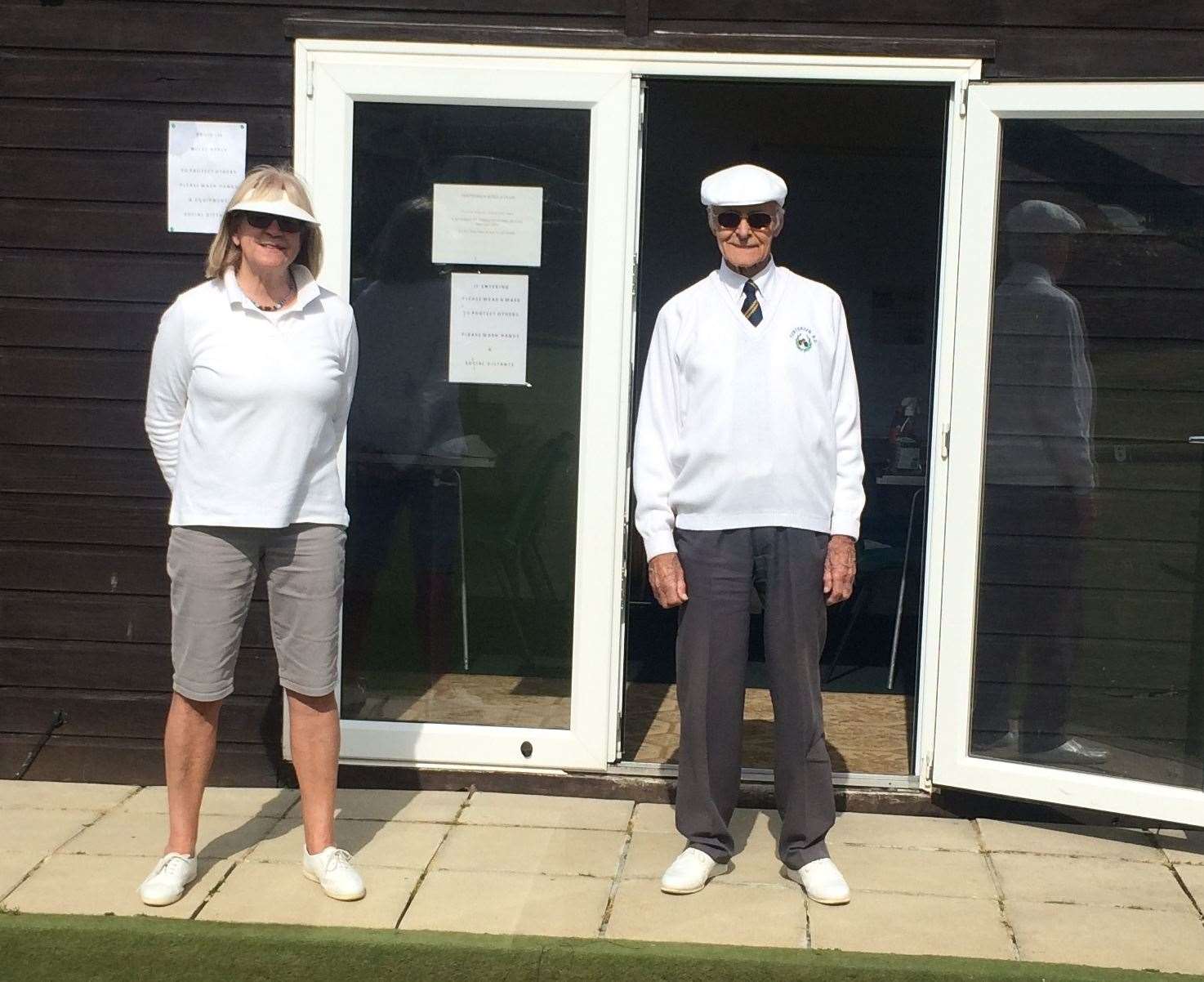 Ron Monk and Nel Joint at Tenterden Bowls Club