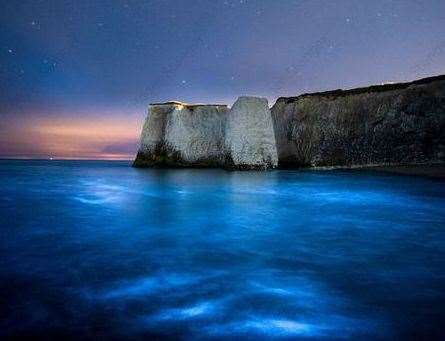 Bioluminescent algae has been spotted at Botany Bay in Broadstairs. Picture: Roger Stanger