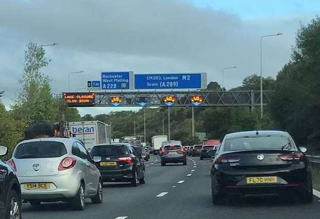 Traffic has built daily due to the closure. Picture: Megan Carr