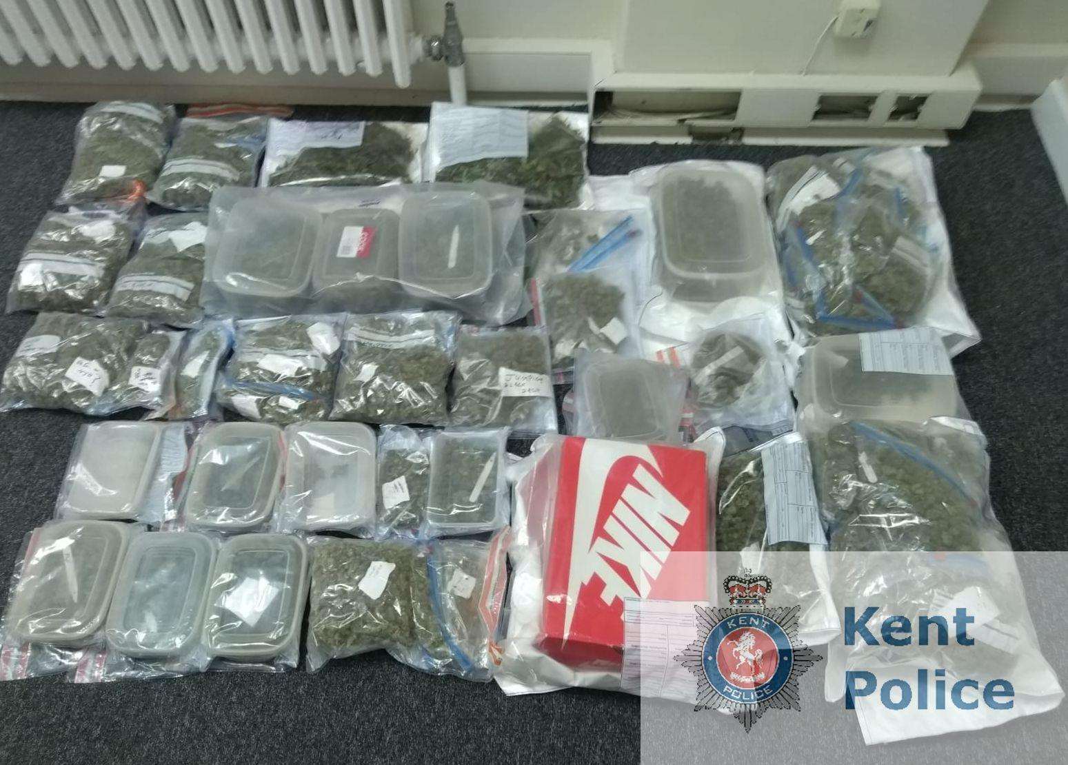Thousands of pounds worth of cannabis was seized. Picture: Kent Police