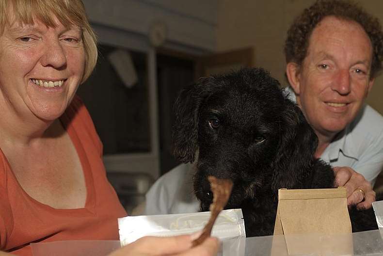 Brenda and Malcolm Collett with their dog Barney