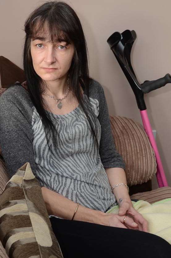 Former Kent Police worker Maxine Difford, at home in Ashford, was dismissed on ill health grounds