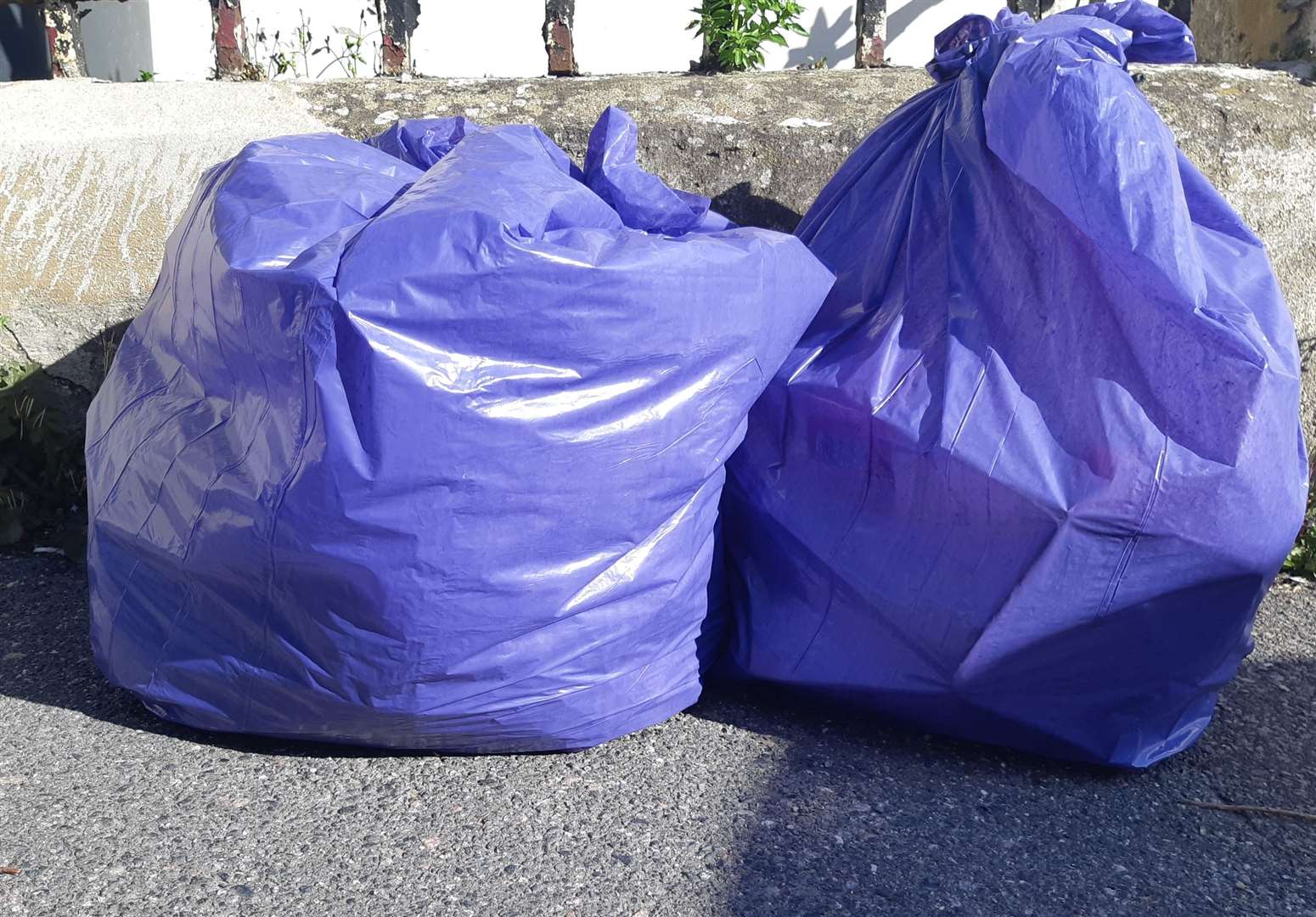 Bin bags awaiting collection. Stock image
