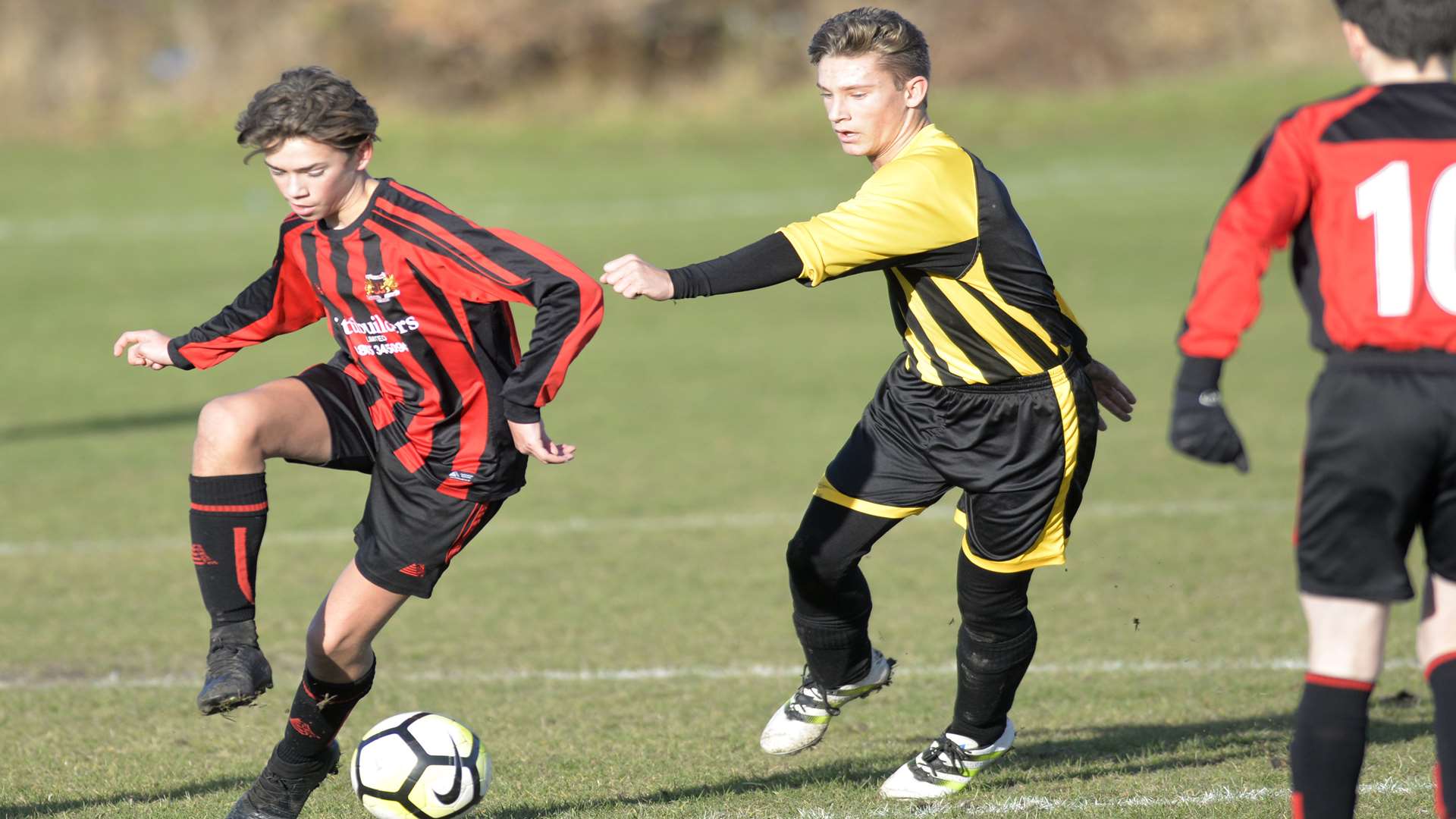 Woodcoombe Youth under-16s on the ball as Meopham Colts give chase Picture: Ruth Cuerden