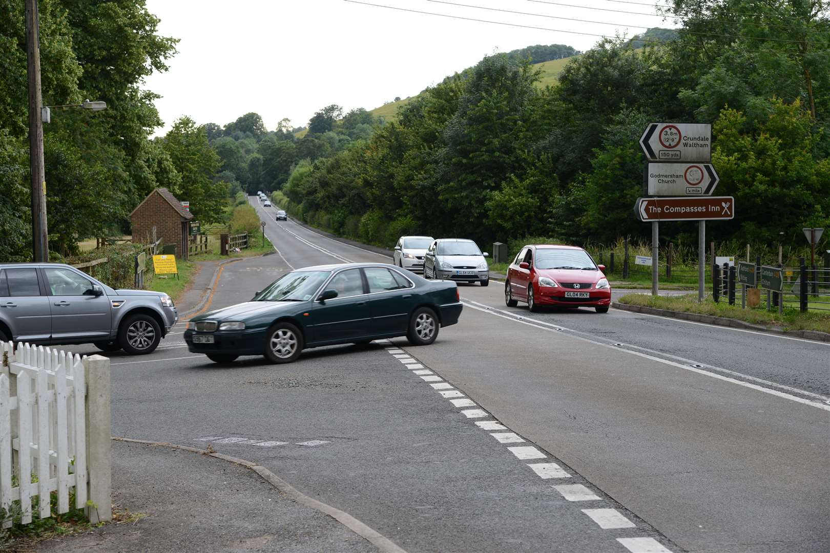 The scene of the accident on the A28