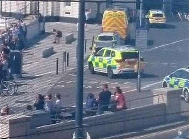 Police and ambulance crews at Margate beach. Picture: Shannon Owen (19742221)
