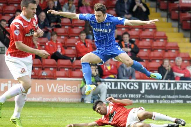 Chris Whelpdale playing for Gills against Walsall Picture: Barry Goodwin