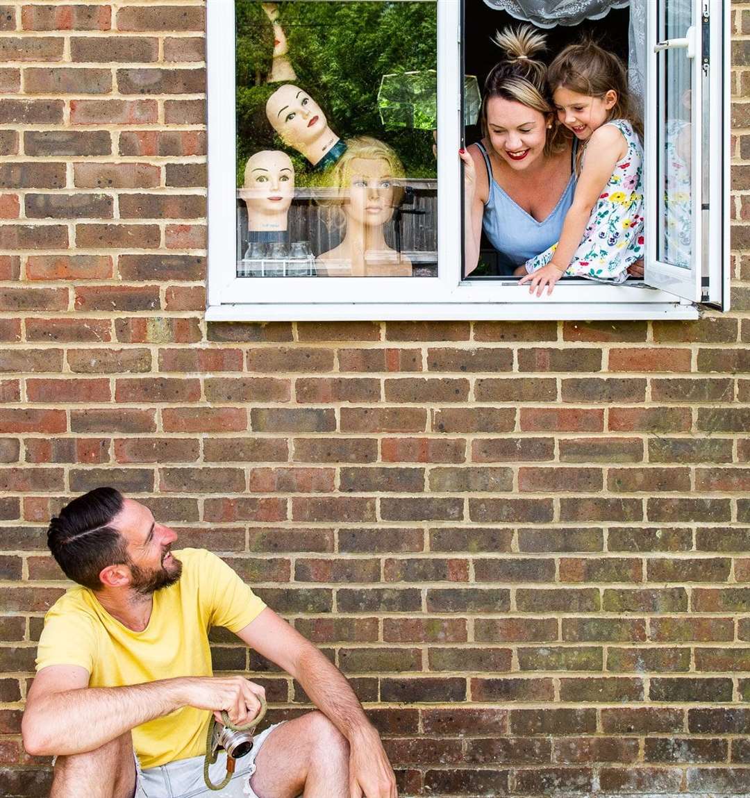 Photographer Simon Hawkins with his wife Katie and daughter Felicity, 5. Picture: Simon Hawkins