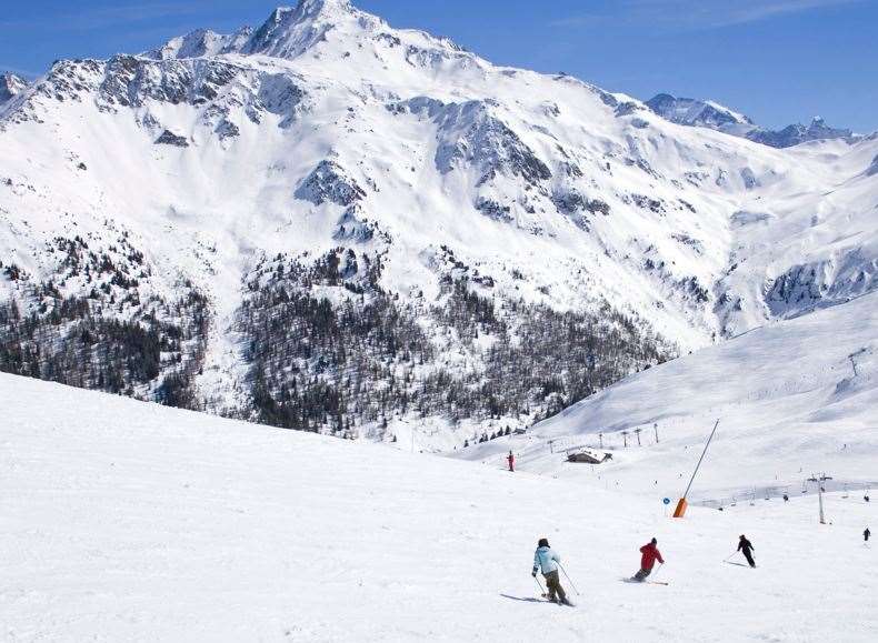 The La Plagne ski resort in the French Alps
