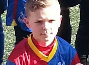 Young footballer Finley Marjoram