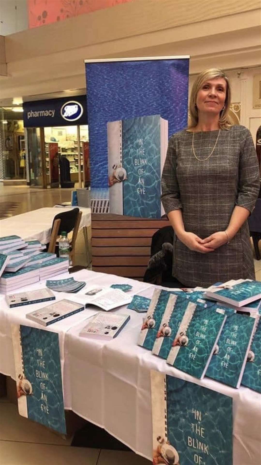 Lisa Skone with her book In the Blink of an Eye at Dartford Orchard Centre last February. Picture: Lisa Skone
