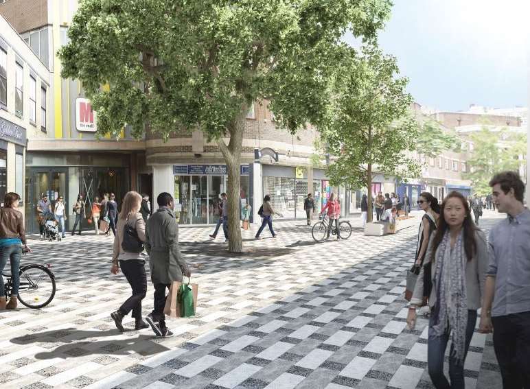 An artist's impression of the Mall Square