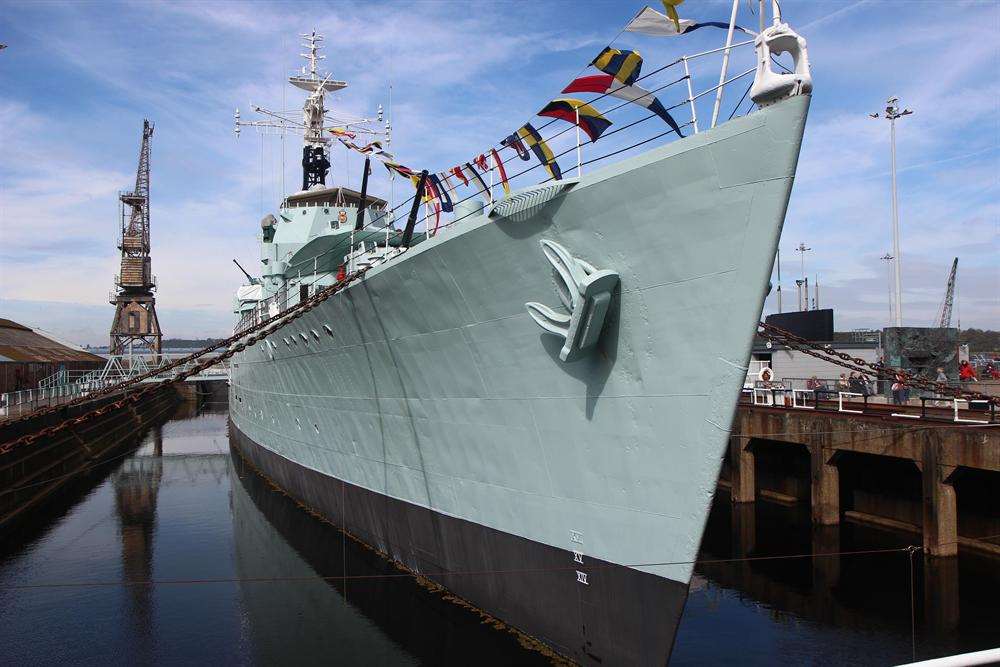 HMS Cavalier is based at Chatham Historic Dockyard