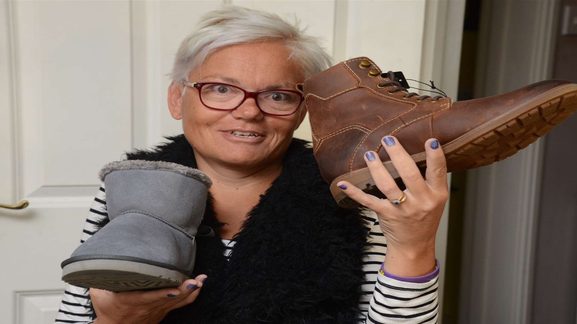 Jo O'Callaghan who has a chronic medical condition has now set up an odd shoe swapping group
