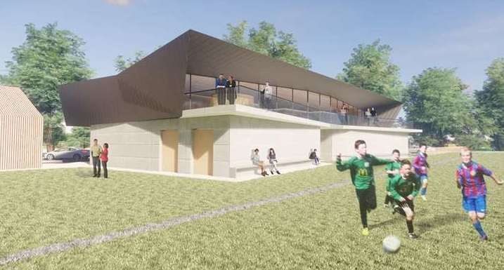 The proposed new community hall and sports pavilion at New Romney. Photo: Guy Hollaway